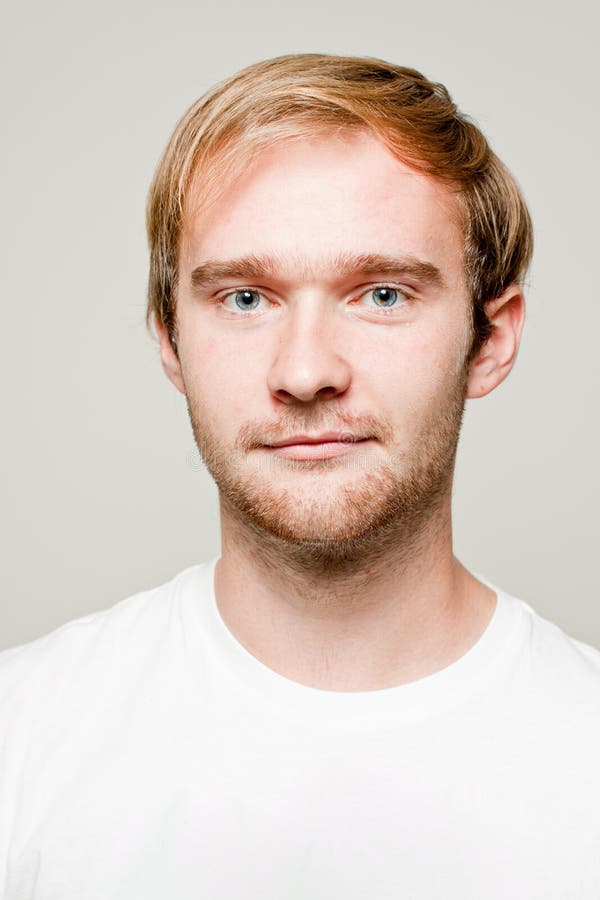 Blond man with white T-shirt