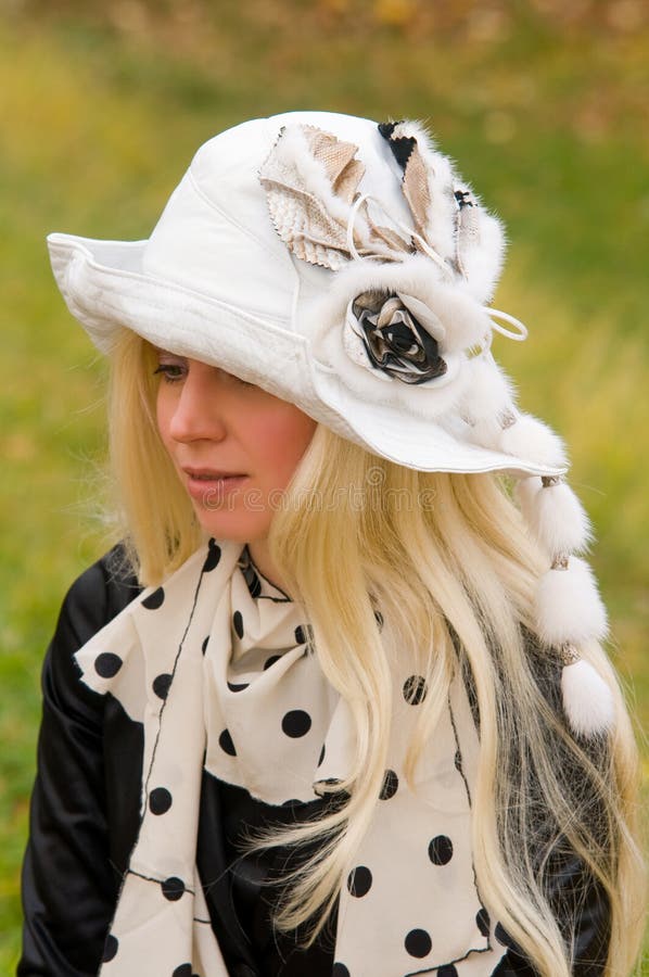 Blond Woman in an Elegant Hat Stock Photo Image of person, woman 20561092