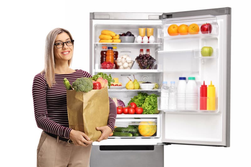 Open Refrigerator Fridge Door Food Stock Photo by ©AndreyPopov 389926468