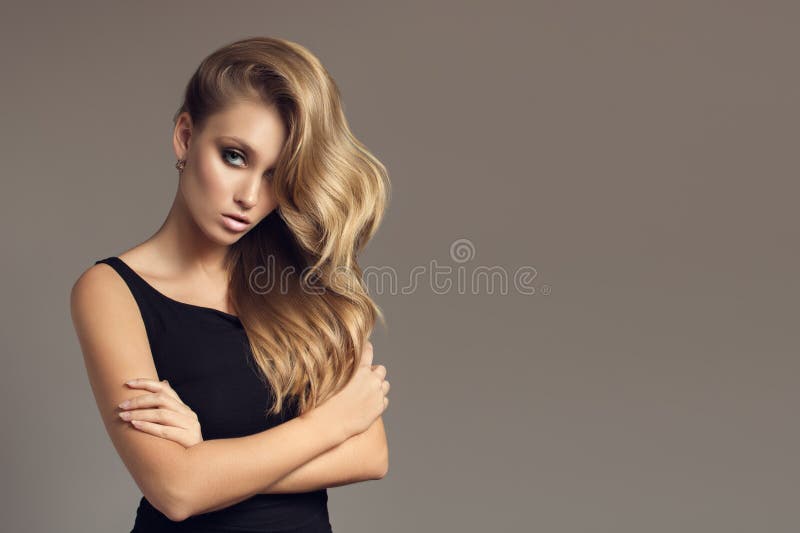 Long Brown Hair. Back View stock photo. Image of brunette - 26373618