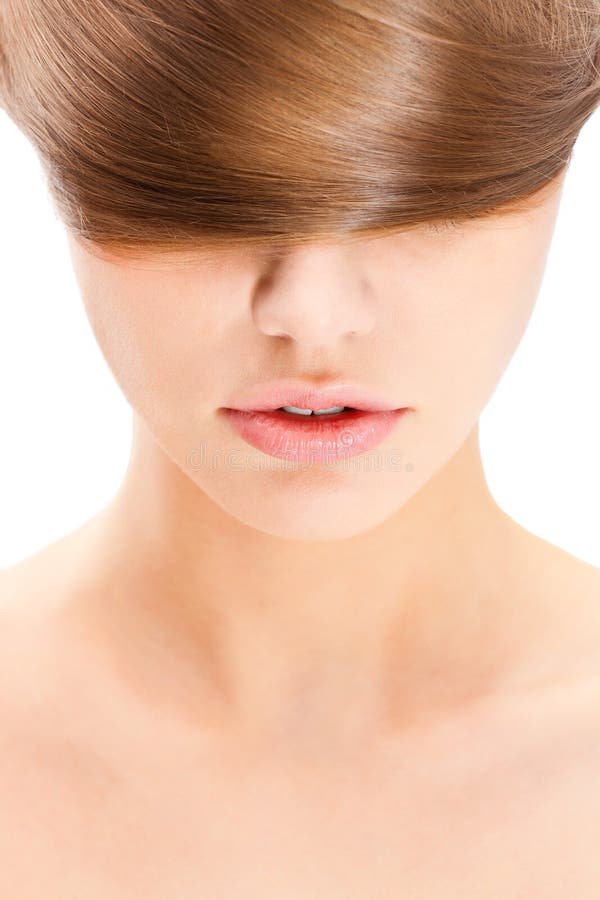 Blond woman portrait stock image