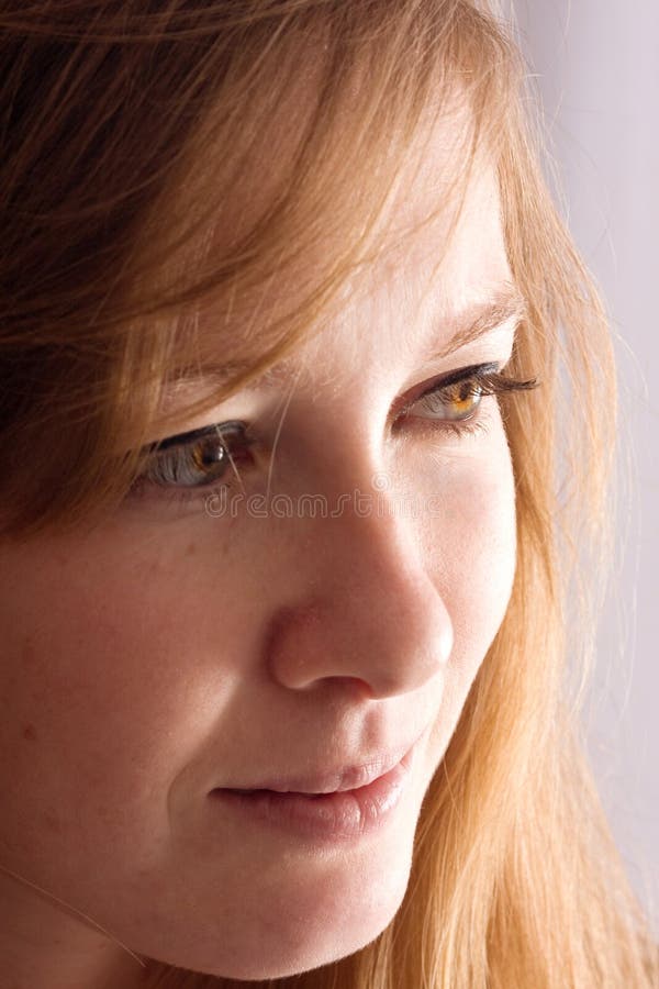 Profile of a sad woman stock image. Image of pensive, black - 4760841