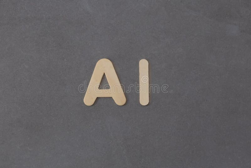 Blond Wood Capital Letters Spelling the Word AI Stock Photo - Image of ...