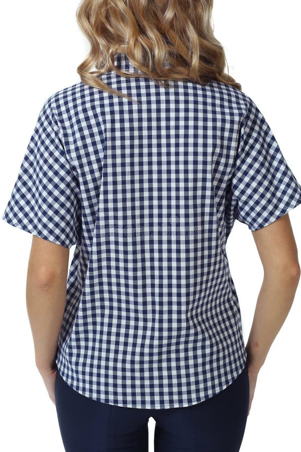 Blond young caucasian business woman executive posing in casual checkered sort sleeve summer shirt close up photo isolated on stock photos Blond young caucasian business woman executive posing in casual checkered sort sleeve summer shirt close up photo isolated on stock photos