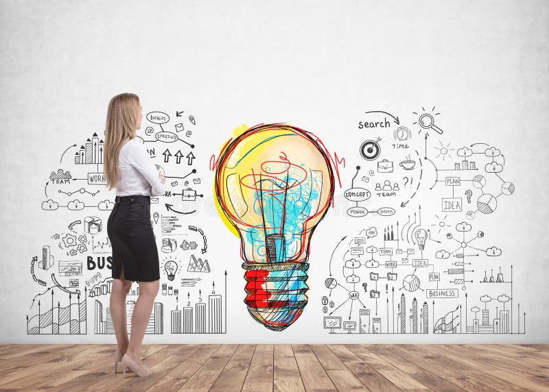 Blonde businesswoman, business idea stock images Blonde businesswoman, business idea stock images