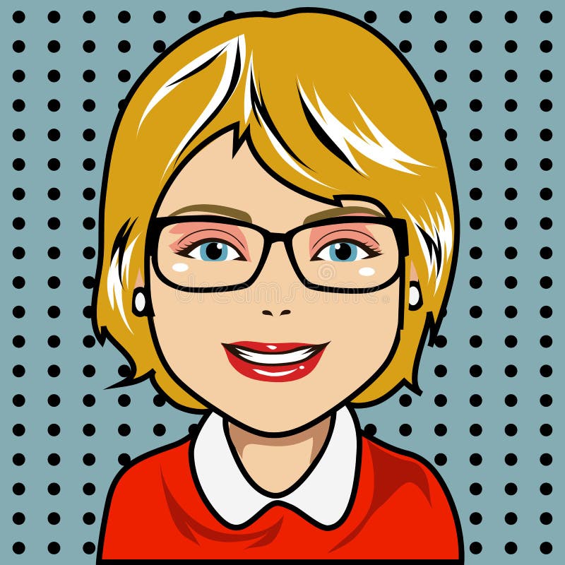 Blonde Cartoon Character stock vector. Illustration of nerd - 42012710