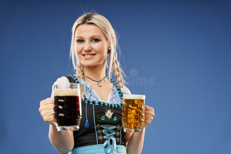 Blonde German Girl With Beer Stock Image Image Of Isolated Holiday 210609155 