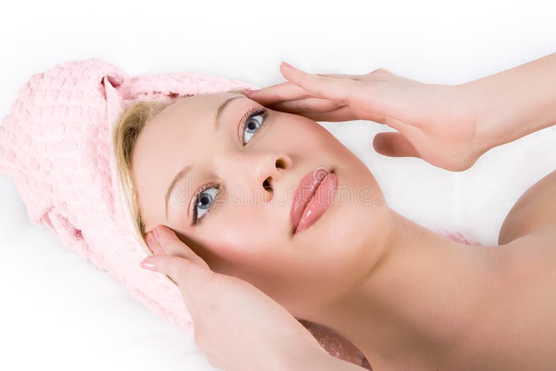 Blonde Girl Facial Massage Stock Image Image Of Healthcare 1998775