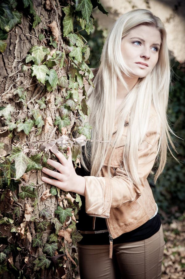 Blonde with Tree