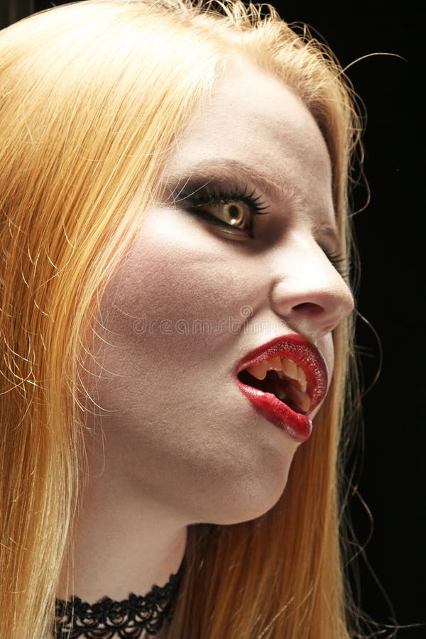 Blonde Vampire Portrait stock photo. Image of makeup - 64906896