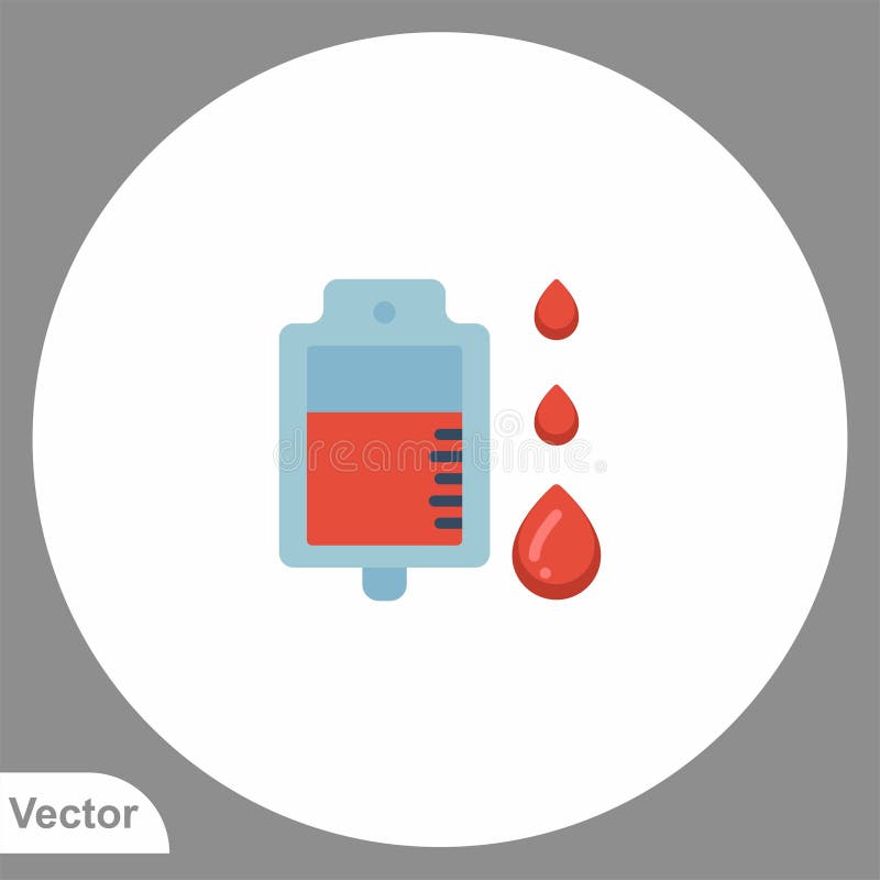Blood Bag Vector Icon Sign Symbol Stock Vector - Illustration of ...