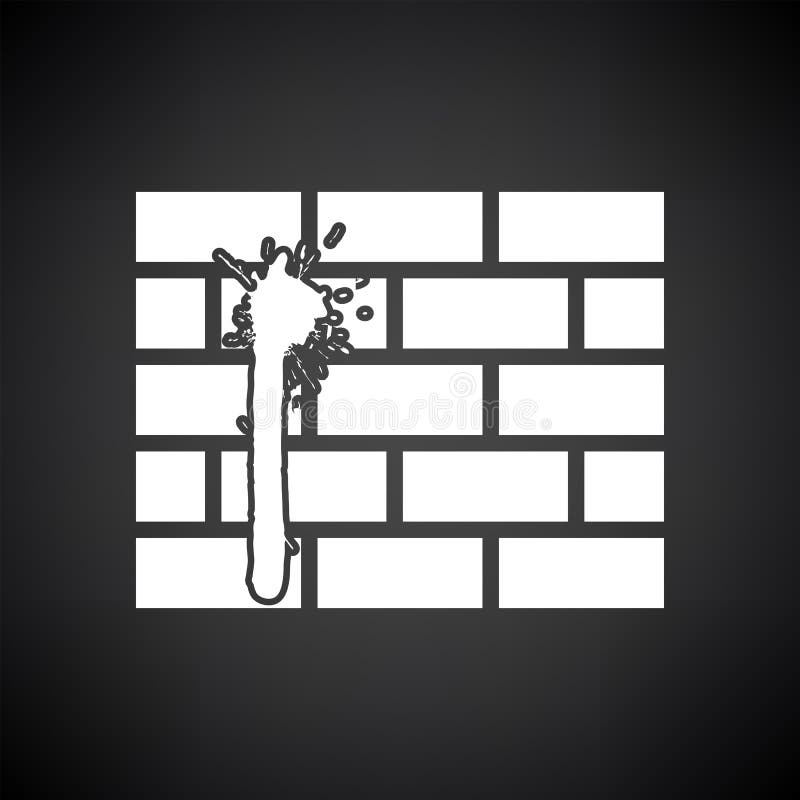 Blood on Brick Wall Icon stock vector. Illustration of isolated - 211060951