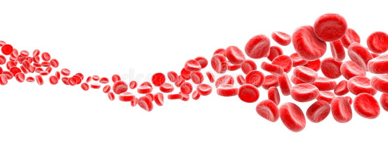 Blood cells wave on white background vector illustration