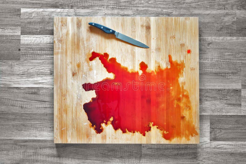 Blood on the cutting board stock image. Image of board - 79142955