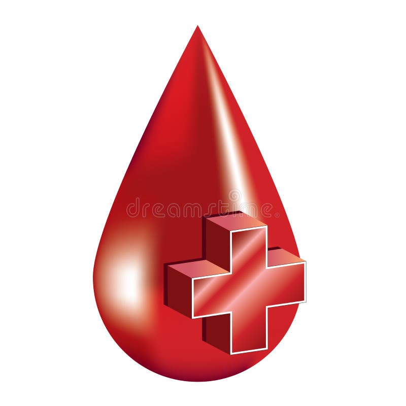 Darovanie krvi prvá pomoc ilustrácia izolované nad bielom pozadí.