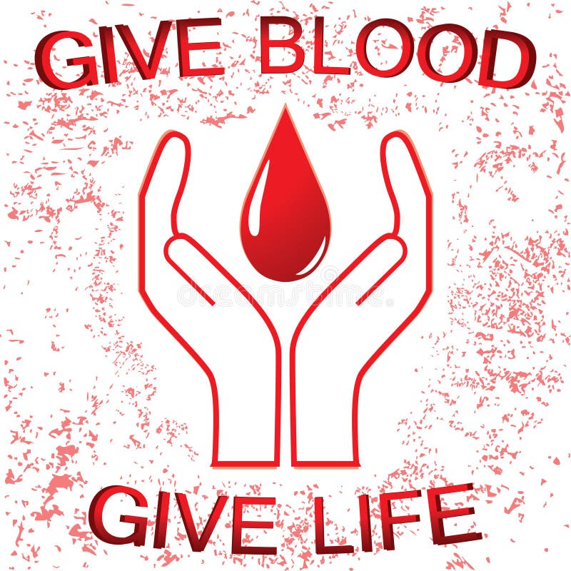 Darovanie krvi znamenie, vektorové ilustrácie.