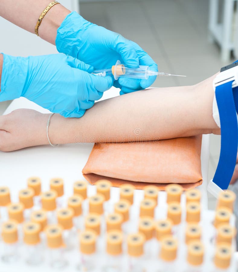 Blood drawing from vein stock photo. Image of care, paramedical 26008652