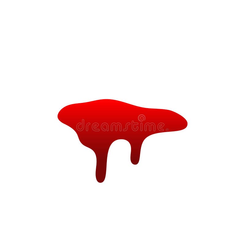 Blood Drip. Drop Blood Isloated White Background. Happy Halloween ...