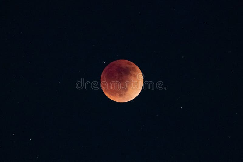 Blood Moon Lunar Eclipse Full Moon Stock Image Image of night, super