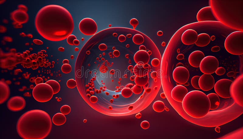 Blood Plasma Cells Under Microscope Stock Illustration - Illustration ...