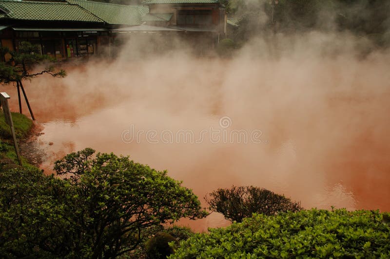 Blood pond hell - colored hot spring