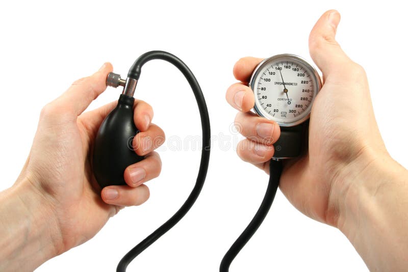 Blood Pressure Gauge In The Hands Stock Photo - Image of hypertension