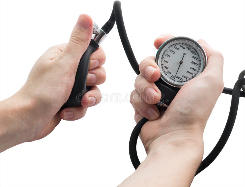 Blood Pressure Gauge In The Hands Stock Photo Image of measure