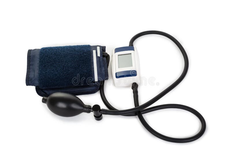 Blood Pressure Machine on White Background Stock Image Image of