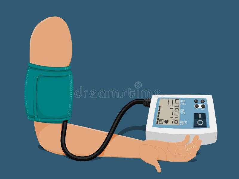 Blood pressure measurement stock vector. Illustration of blood 96723300