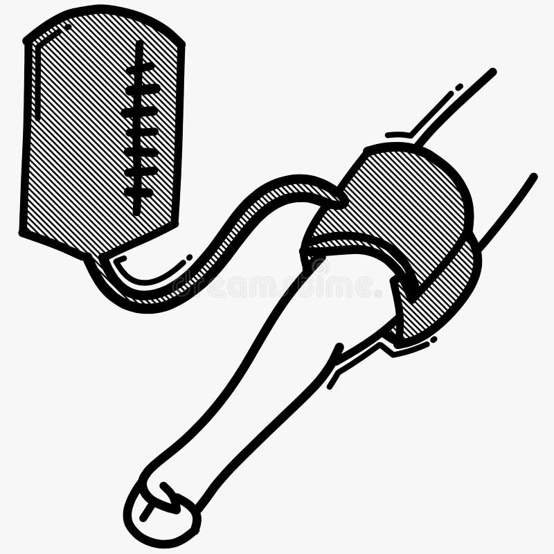Blood Pressure Meter Doodle Vector Icon. Drawing Sketch Illustration