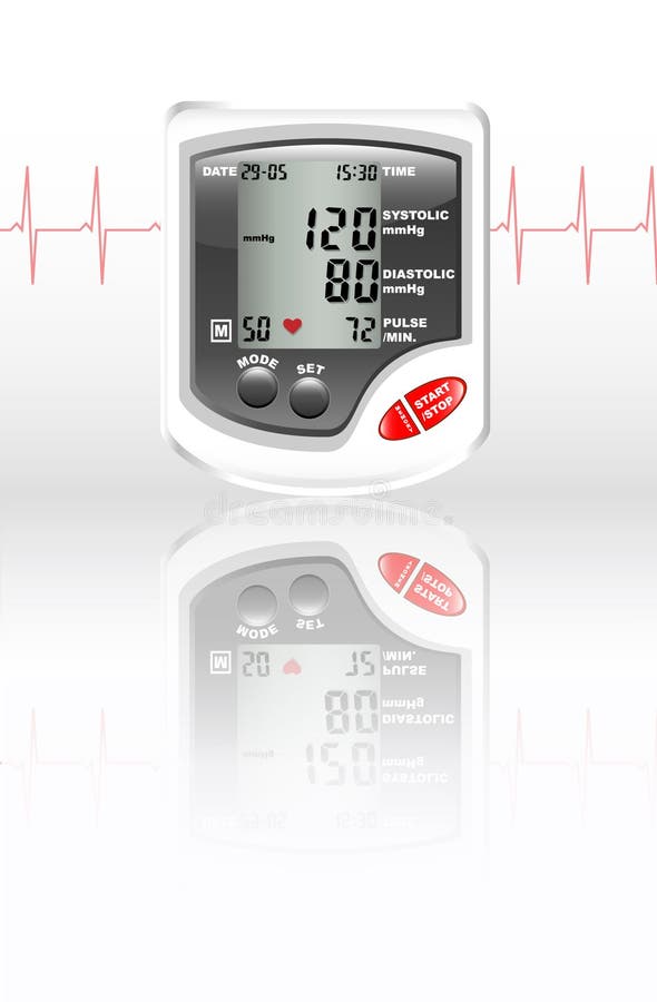 Blood pressure monitor stock illustration