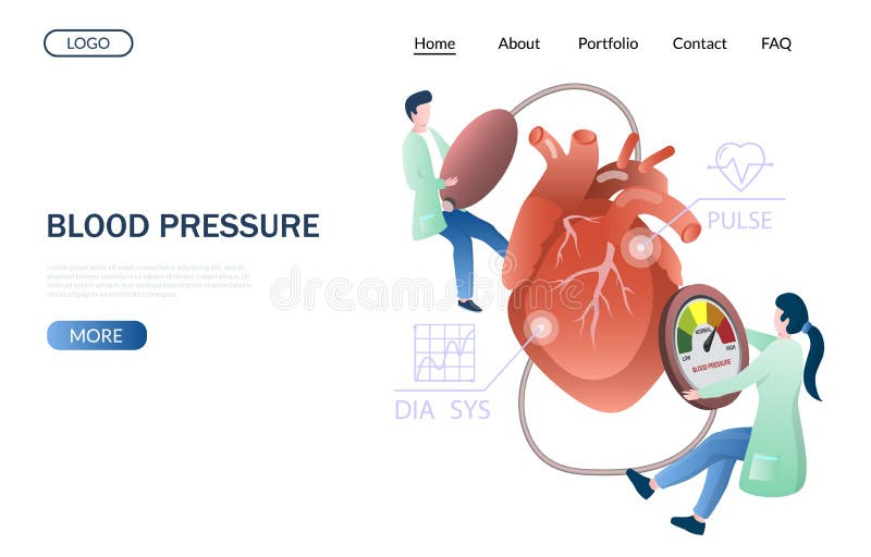 Hypotension Low Blood Pressure Cartoon Illustration Stock Image