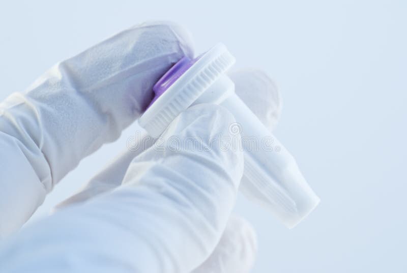 Blood sample equipment stock photo. Image of blood, hand 19069510