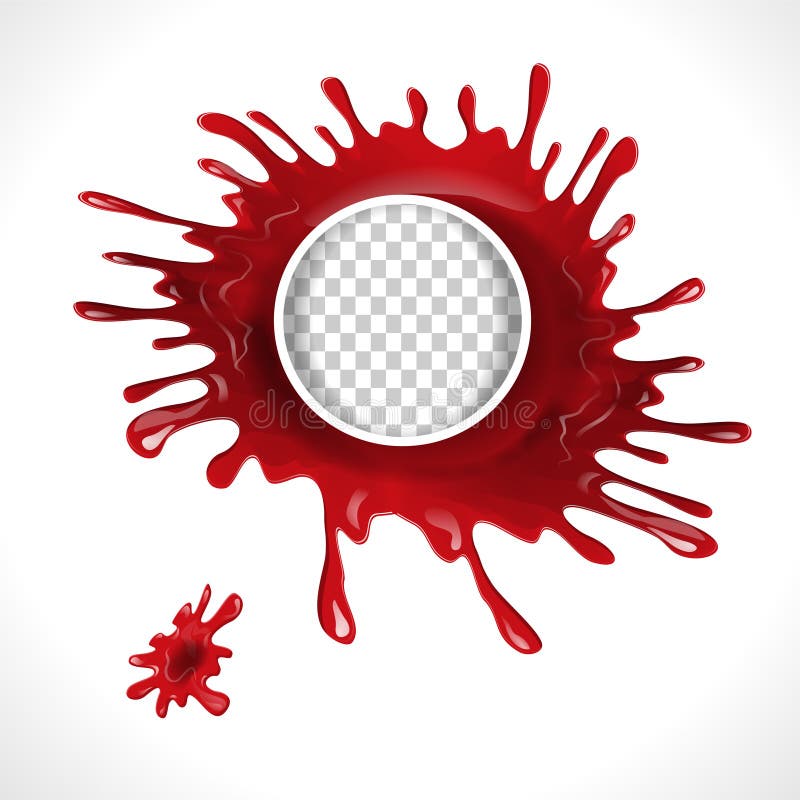 Blood Splatter Circle Frame Stock Vector - Illustration of shot