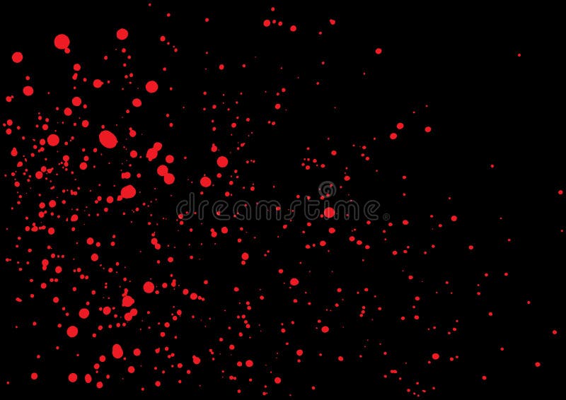 Blood Splatter In Red Ink Color On Black Background Stock Vector Images, Photos, Reviews