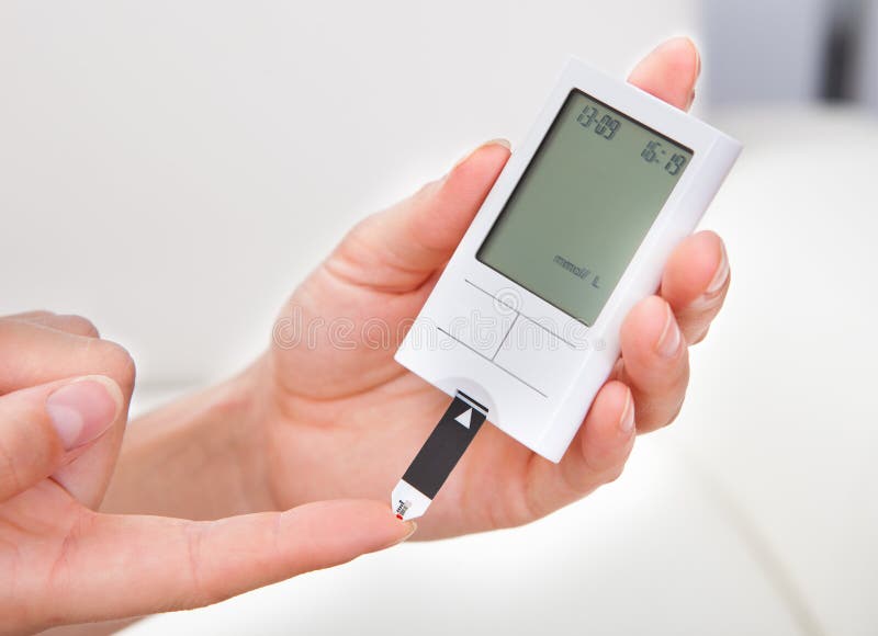 Blood Sugar Level Testing Machine Stock Image Image of diabetic