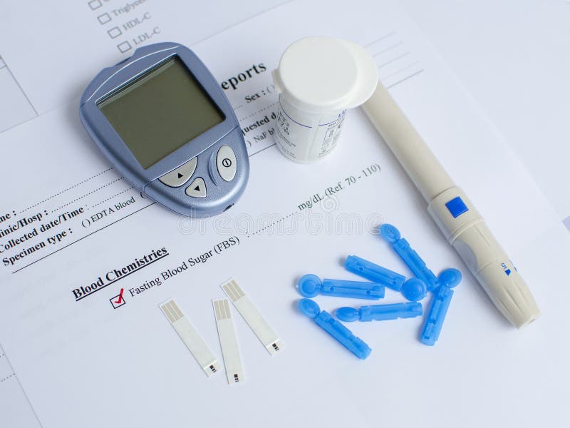 Blood sugar testing stock image. Image of nutrition, insulin 64235947