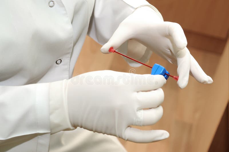Blood test medic equipment stock image. Image of examining 14269481