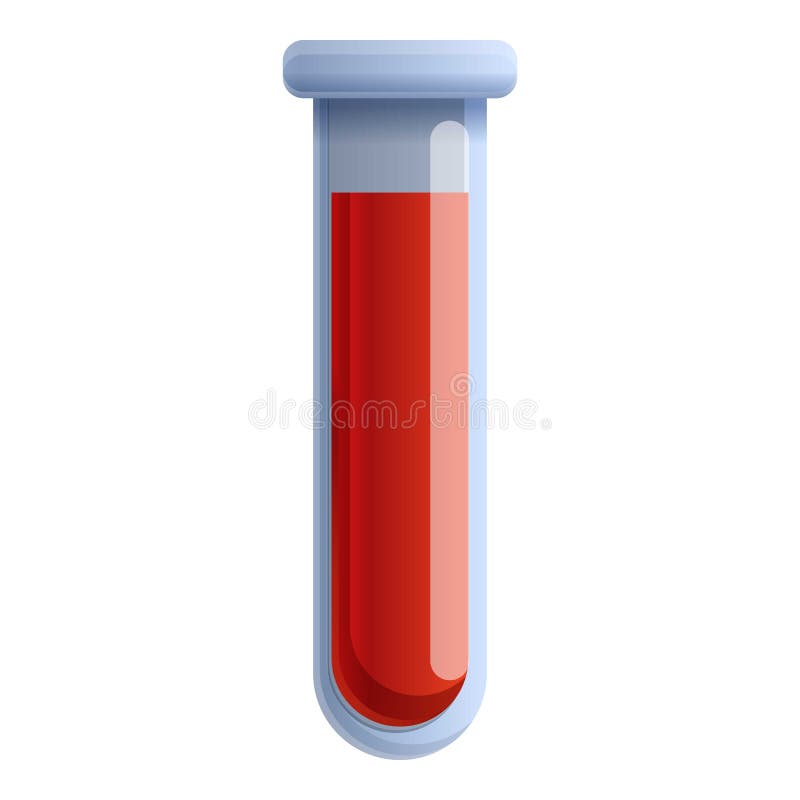 Blood Test Tube Icon, Cartoon Style Stock Vector - Illustration of analysis,  glassware: 178475826