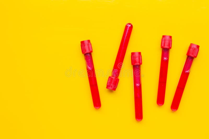 Download Blood In Test Tubes On Yellow Background Stock Photo Image Of Biological Creative 176359496 PSD Mockup Templates