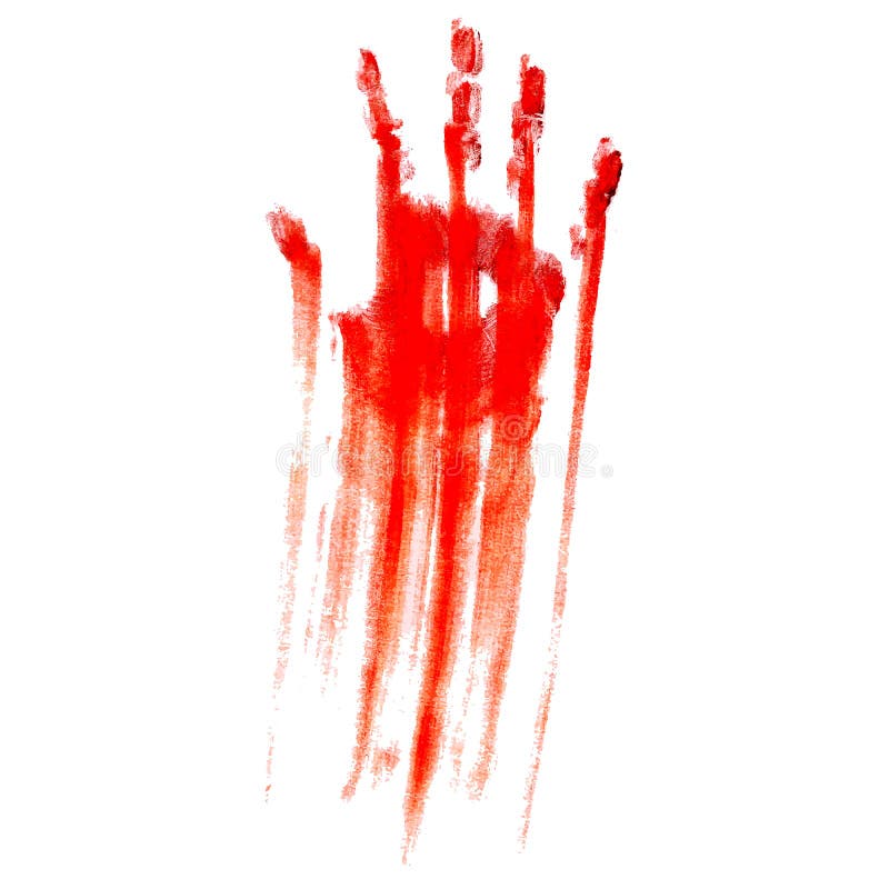 Bloody Hand Print Stock Vector - Image: 56033474