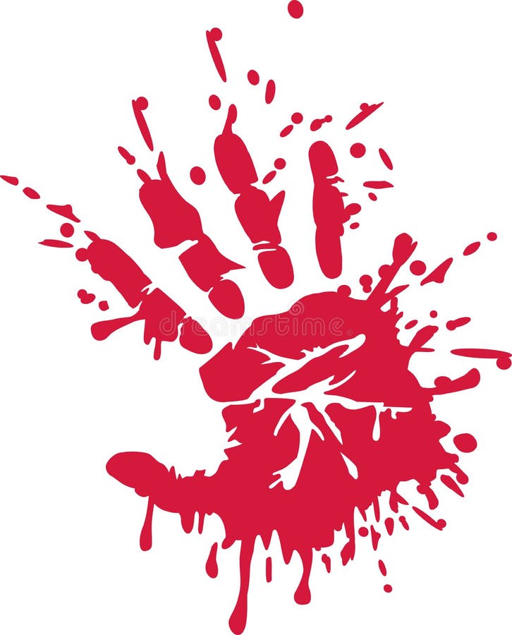 Bloody Handprint Vector Stock Vector Illustration Of Handprint 107168324