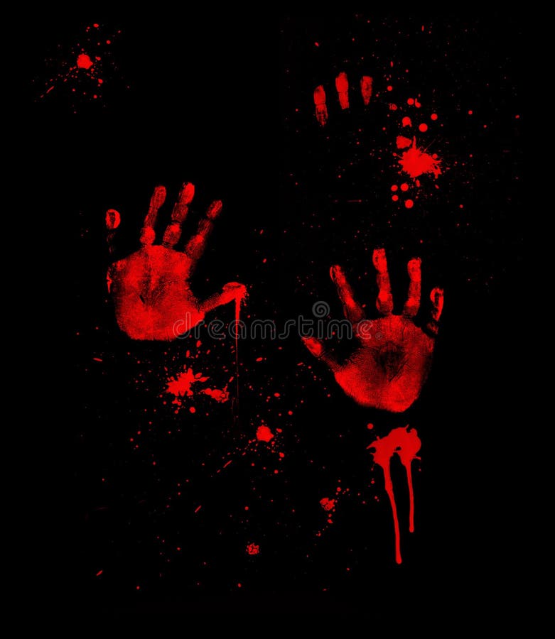 Bloody Handprints stock illustration. Illustration of blood - 12528572