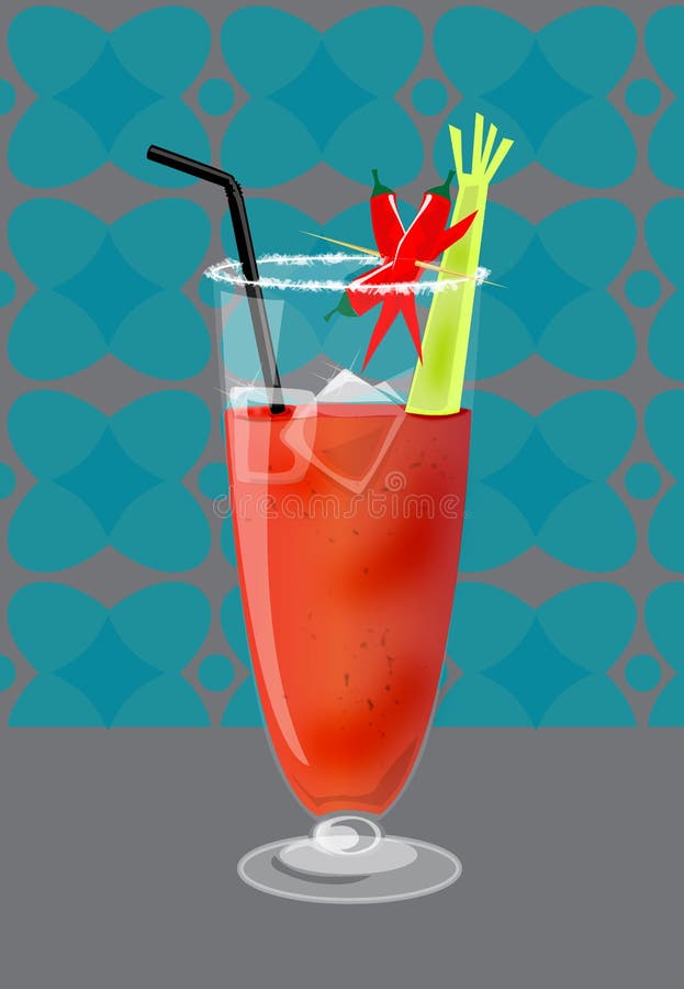 Bloody Mary Cocktail Glass Stock Illustrations 2,967 Bloody Mary