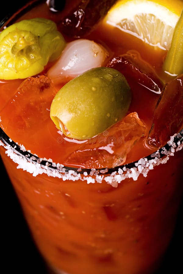 A bloody mary with olives. Kosher stock images, royalty-free photos and pictures