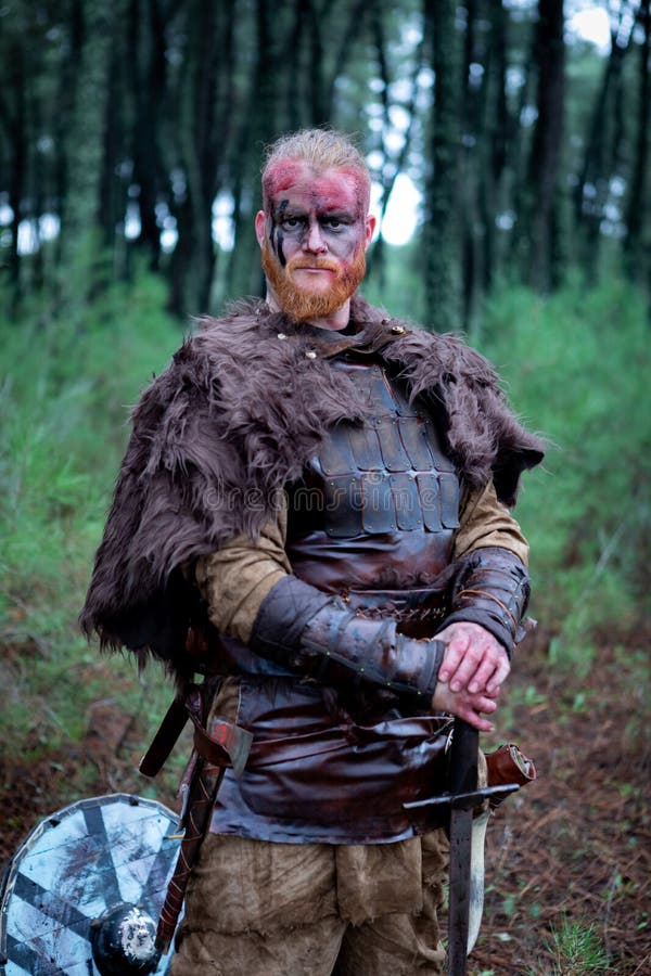 Bloody real viking stock image. Image of armor, costume - 137816041