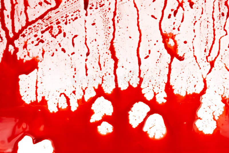 Bloody Splashes and Drops on a White Background. Dripping and Following Red  Blood Paint Stock Image - Image of background, horror: 168991981