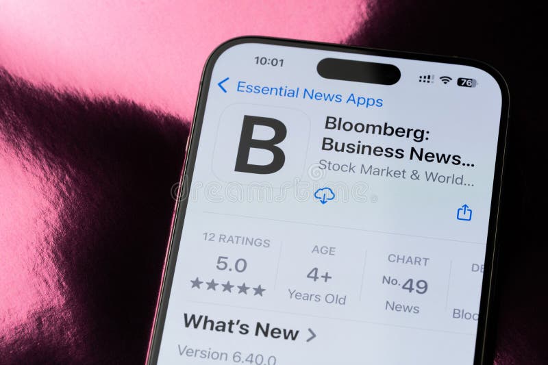 Bloomberg mobile application ranking royalty free stock images