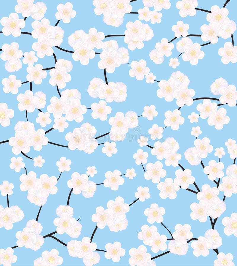 Blooming apple tree stock illustration