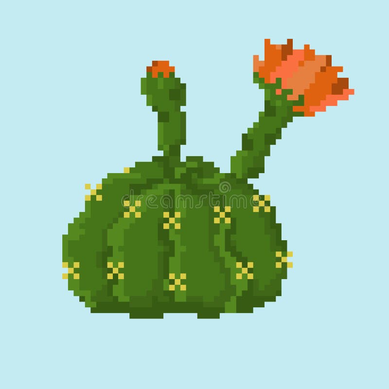 Кактус пиксельный рисунок